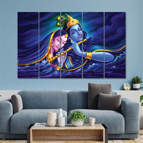 Buy The Embrace of Eternity | Radha Krishna Wall Painting at best price ...