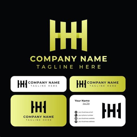 Premium Vector Unique Hh Monogram Logo Is Suitable For Any Business