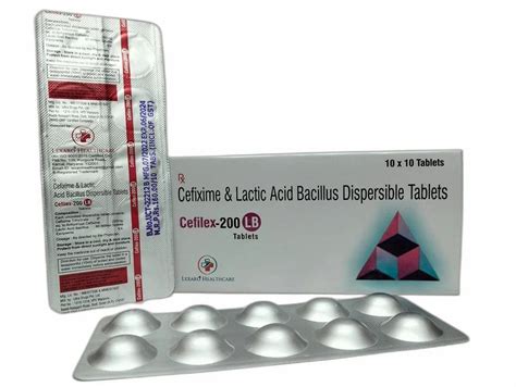 Cefixime Lactic Acid Bacillus Dispersible Tablet At Rs 1600 Box