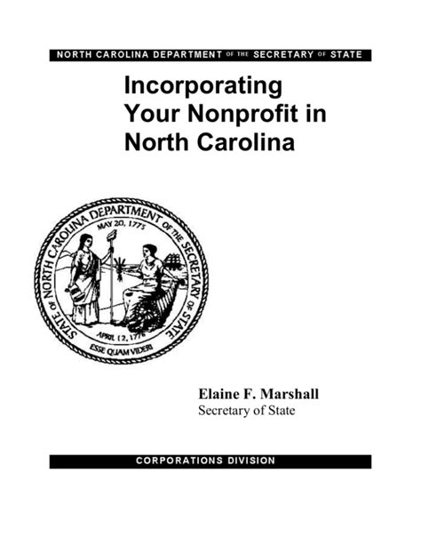 Incorporating Your Nonprofit In North Carolina