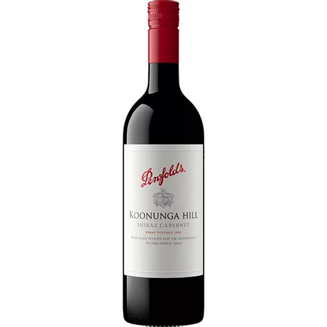 shiraz cabernet sauvignon penfolds koonunga hill australian red wine