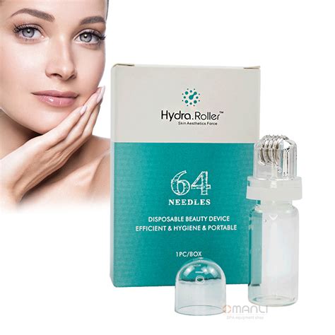 Hydra 64pin Titanium 0 5mm Micro Needle Derma Roller Bottle Serum