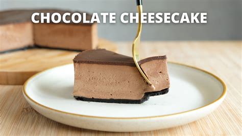 No Oven And Mixer Chocolate Cheesecake Youtube