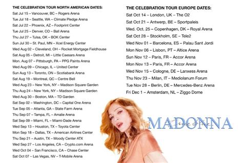 Madonna 2024 Tour Setlist Usa Tilda Laurel