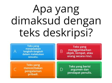 Asesmen Diagnostik Kognitif Teks Deskripsi Quiz