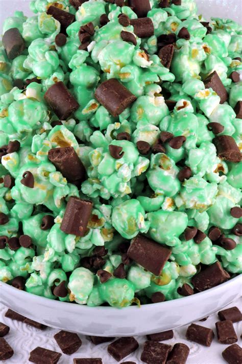 Chocolate Mint Popcorn Two Sisters