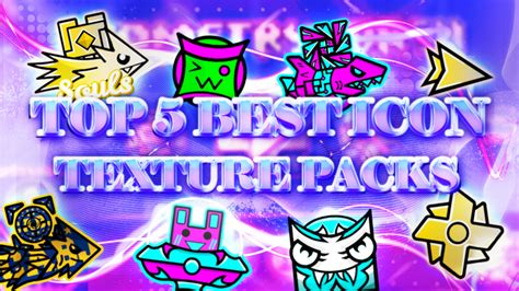 TOP 5 BEST EPIC ICON TEXTURE PACKS FOR GEOMETRY DASH 2.11 [#9 ...