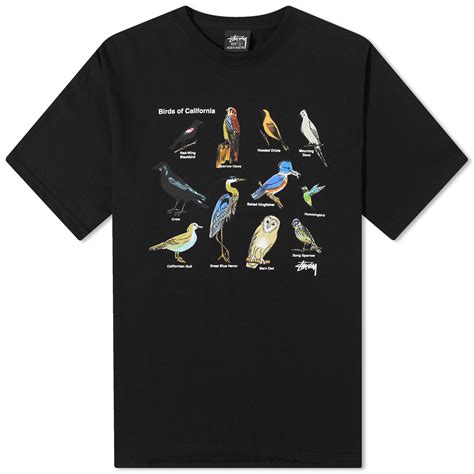 Stussy California Birds T Shirt Black END GB