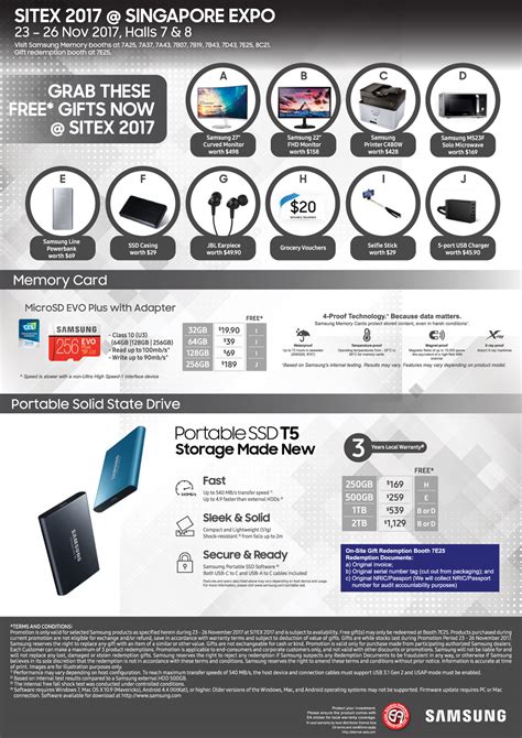 Samsung Storage Pg 1 Brochures From SITEX 2017 Singapore On Tech Show