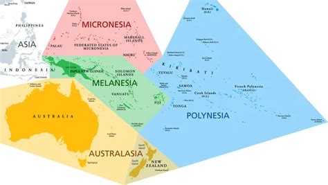 Regiones De Ocean A Mapa Pol Tico Regiones Geogr Ficas De Color Al