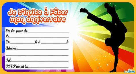 Carte Invitation Anniversaire Ado Gratuite Imprimer