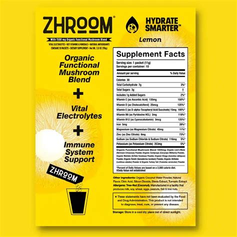 Lemon Zhroom Hydration Immunity Mix Drink Zhroom