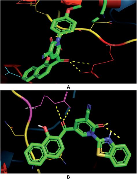 Binding Modes A 3c And COX 2 PDB 4PH9 B 3h And COX 2 PDB 4PH9