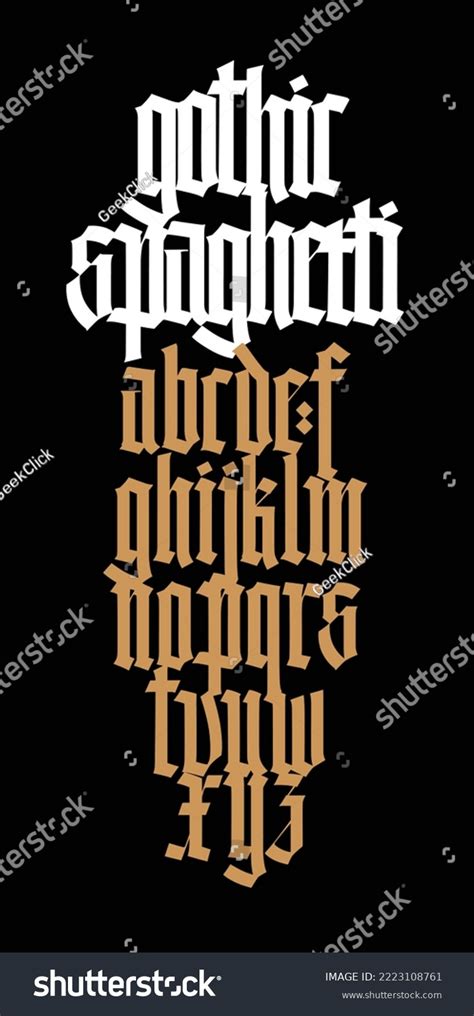 Gothic English Alphabet Vector Set Font Stock Vector (Royalty Free ...