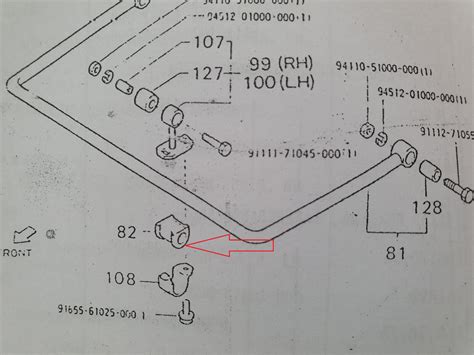 DAIHATSU TAFT FEROZA ROCKY FOURTRAK SPORTRAK FRONT STABILIZER RUBBER