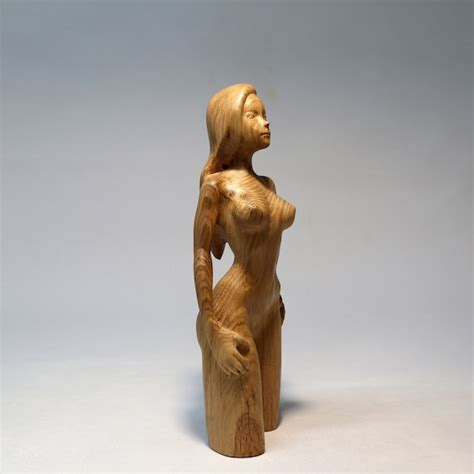 Wooden Woman Wood Carving Wooden Art Nude Woman Figurines Etsy