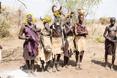 A Group Of Mursi Tribal Women In The Omo Valley Ethiopia Editorial