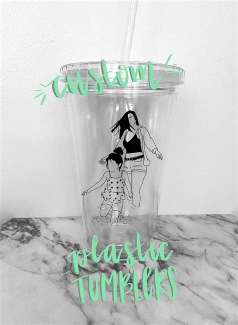 Custom Minimalist Line Portrait Tumbler