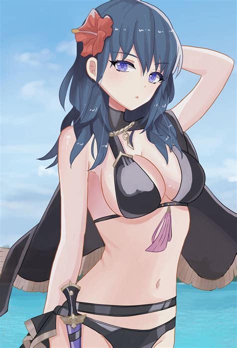 Hentai Busty Girl Absurd Res Alluring Alternate Costume Bikini Black