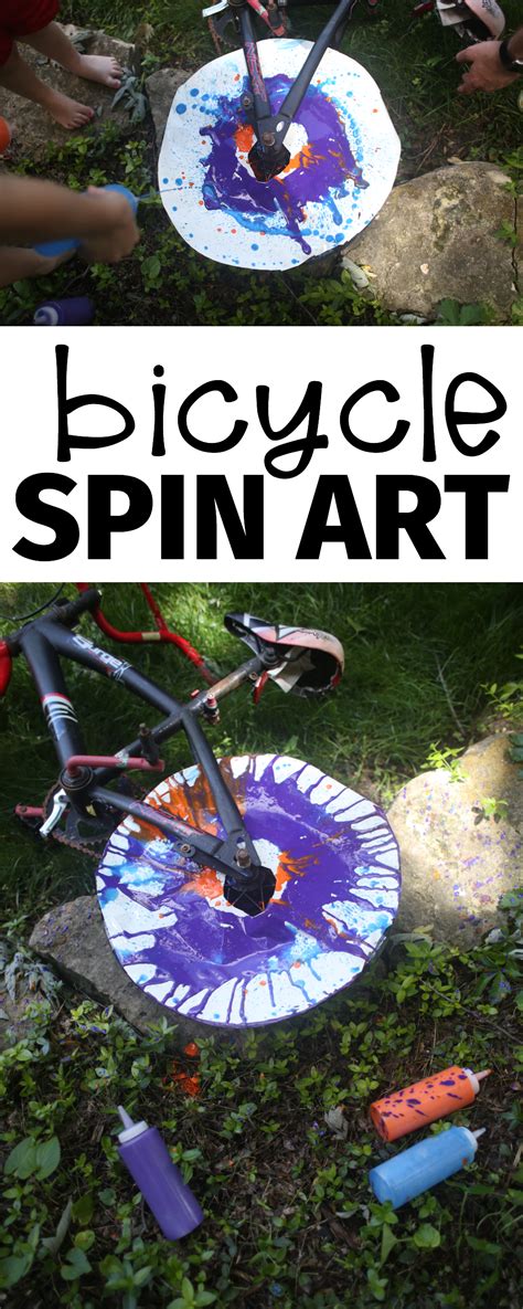 Bicycle Spin Art Art Activities For Toddlers Spin Art Spring Theme