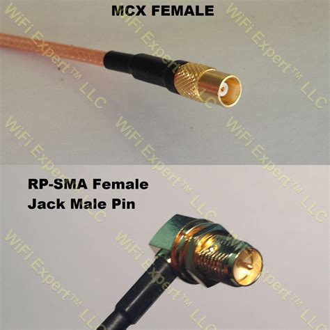 LMR100 MCX FEMALE To RP SMA FEMALE ANGLE Coaxial RF Pigtail Cable RF