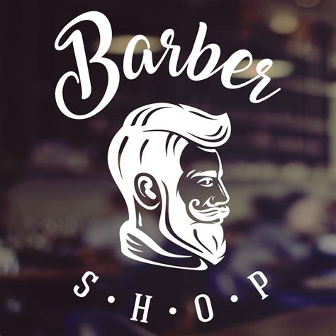 Barber Shop Gentlemens Hair Men Salon Window Vinyl Sign Sticker Lettering Beauty