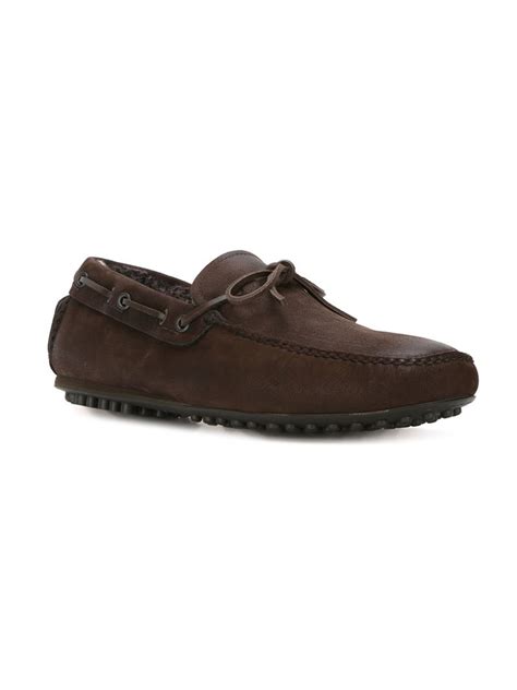 Lyst Car Shoe Fur Lined Driving Shoes In Brown For Men