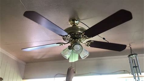 52” Hampton Bay Landmark Iii Plus Ceiling Fan Youtube