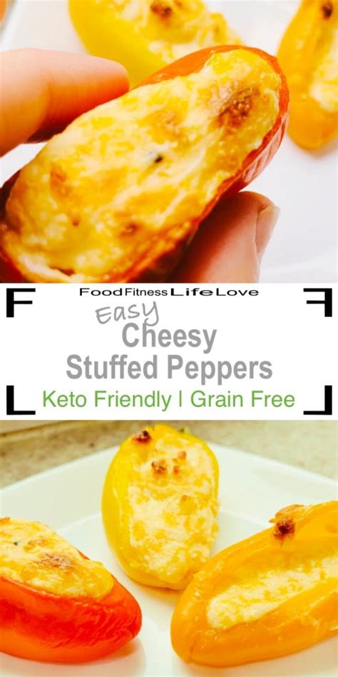 Easy Cheesy Stuffed Peppers Recipe with Garlic and Cream Cheese - FFLL