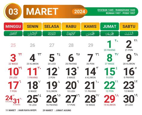 Kalender Jawa 2024 Lengkap Dengan Tanggalan Jawa Weton Dan Pasaran Jawa