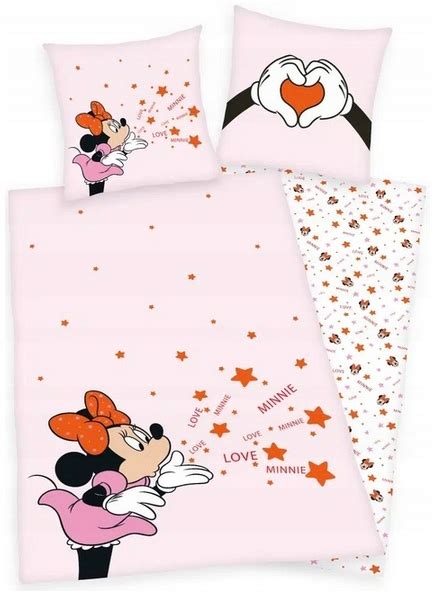 Pościel dziecięca bawełniana 140x200 Myszka Minnie Mouse Disney Miki