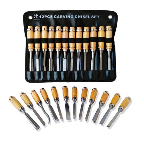 Professional Wood Carving Chisel Set 12 Piece Sharp Woodworking Tools