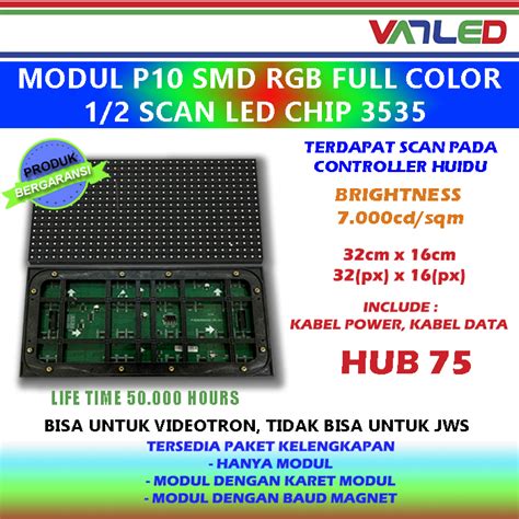 MODUL P10 1 2 SCAN RGB SMD FULL COLOR OUTDOOR VANLED NET