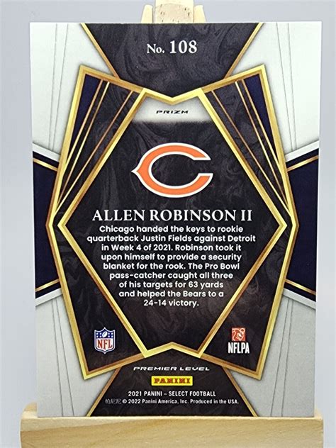 2021 Panini Select Allen Robinson II 108 Silver Premier Level