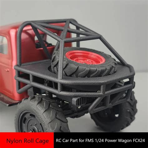 Rc Car Roll Cage Model Part Hopper With Rear Bumper For Fms 1 24 Power Wagon