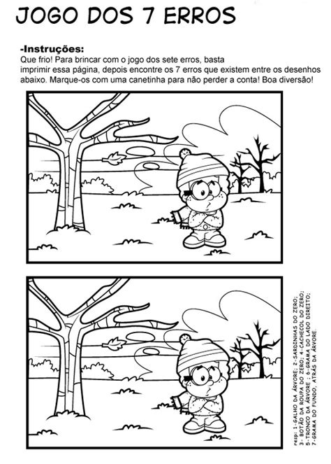 Atividades De Inverno Desenhos Colorir Imprimir Portal Escola