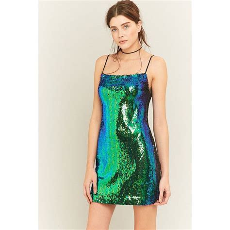 Sparkle And Fade Green Sequin Mini Dress 64 Liked On Polyvore