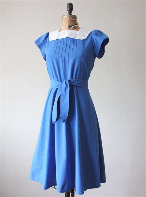 Vintage 1970s Dress Cobalt Blue Sundress Etsy Blue Sundress 1970s Dresses Cobalt Blue Dress