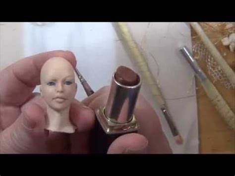 Painting Lips On Polymer Clay Dolls With Makeup Clay Dolls Polymer