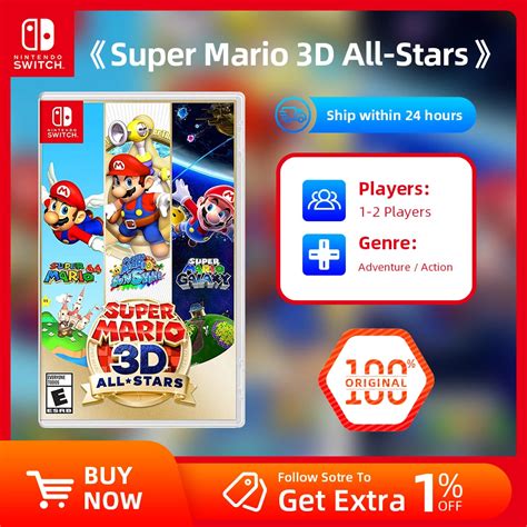 Nintendo Switch Game Deals Super Mario 3d All Star Collection Games Physical Cartridge