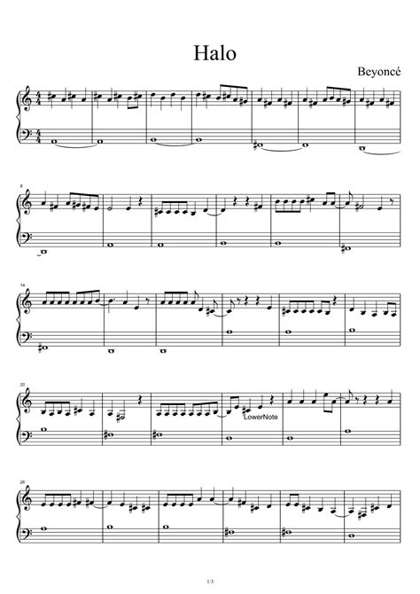 Halo Arr Beyonce Sheet Music Beyonce Piano Solo