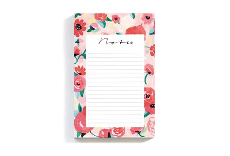 Notepad Big Flower – Reddish Design