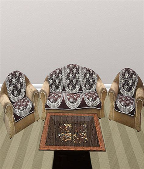 Bhavya Coffee Velvet Sofa Slipcover Set of 10 - Buy Bhavya Coffee Velvet Sofa Slipcover Set of ...