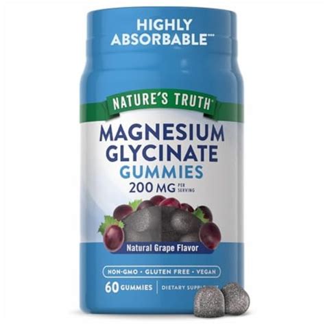 Magnesium Glycinate Gummies For Adults Pack Of 6 6 Pack Kroger