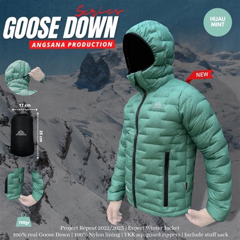 Jual Jaket Goose Down Angsana Outdoor Real Bulu Angsa Insulated