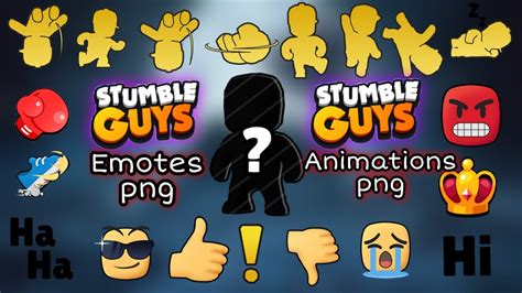 Stumble Guys Emotes Png Pack Stumble Guys Animations Png Pack Youtube ...