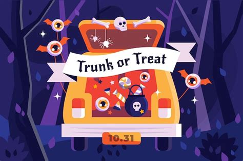 Free Vector Watercolor Trunk Or Treat Background