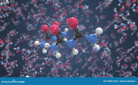 Molecule Of Biuret Conceptual Molecular Model Conceptual Looping 3d Animation Stock Footage