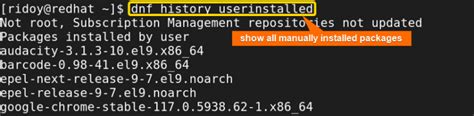 Ways To List Installed Packages In Rhel Using Dnf With Cases