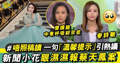 蔡天鳳案丨tvb新聞小花麥詩敏淚目報導 一句「溫馨提示」引熱議 網絡熱話 新monday